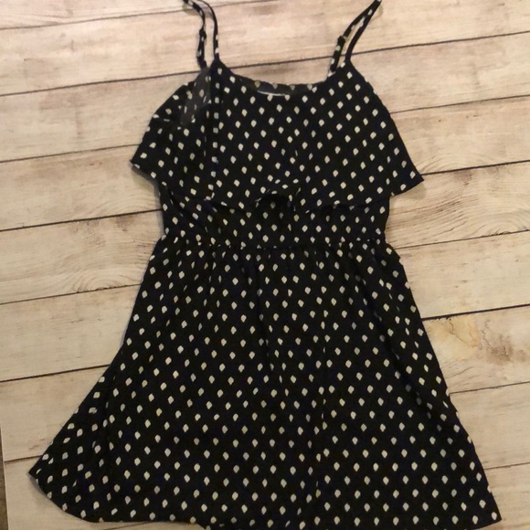 black and white polka dot sundress